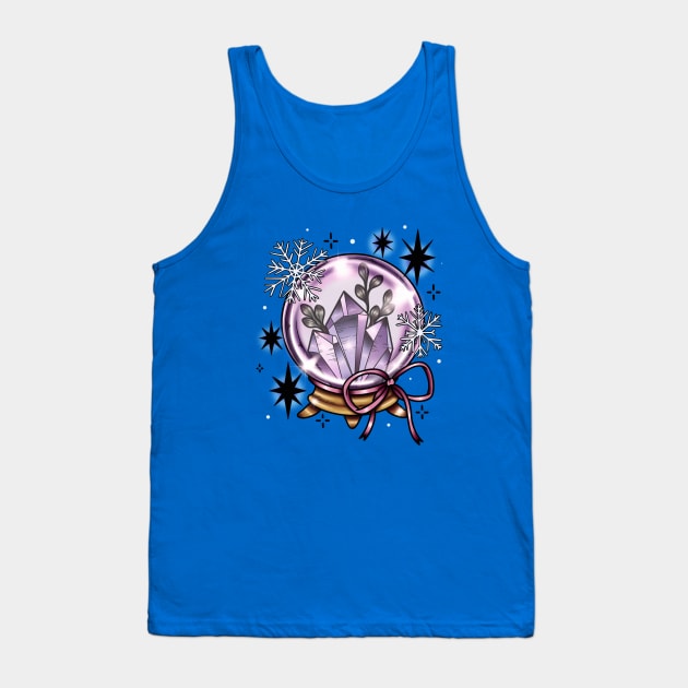 Winter Crystal Ball Tank Top by chiaraLBart